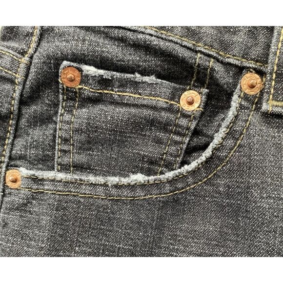 Levis 505 Nouveau Women's Size 8 (31x30) Low Rise Straight Stretch Jeans Black - Picture 5 of 11